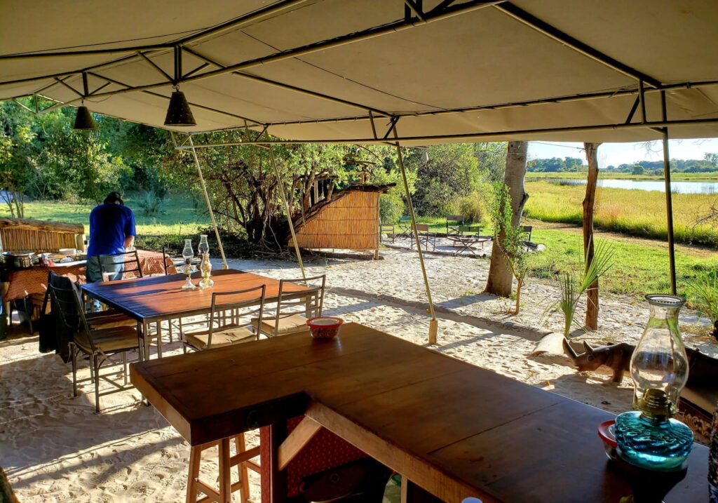 Dining area at Lazy River Okavango